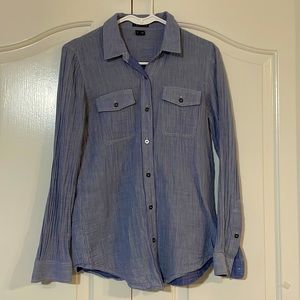 Theory blue size S button down shirt
